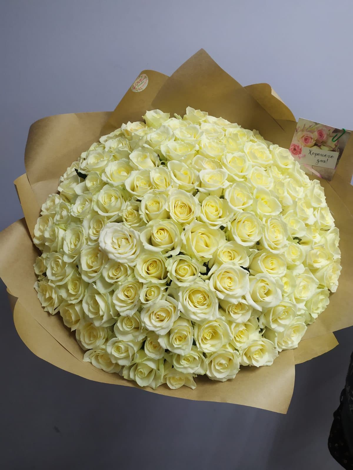 101 роза белая — фото 2 — купить в Краснодаре — фото 2