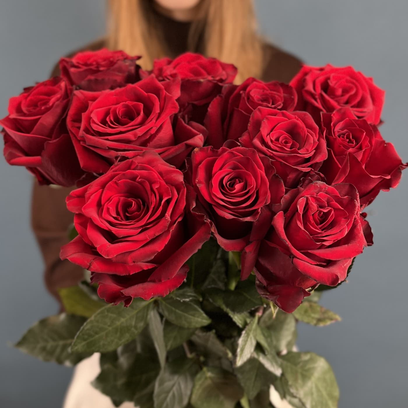 11 эквадорских роз 80 см (цвет на выбор) — фото 2 — купить в Сочи — фото 2