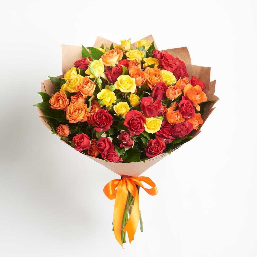 11 ярких кустовых роз — фото 5 — купить в Волгограде — фото 5