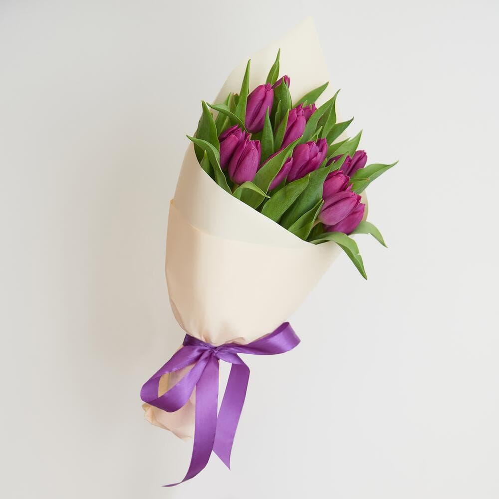 15 сиреневых тюльпанов — фото 4 — купить в Волгограде — фото 4