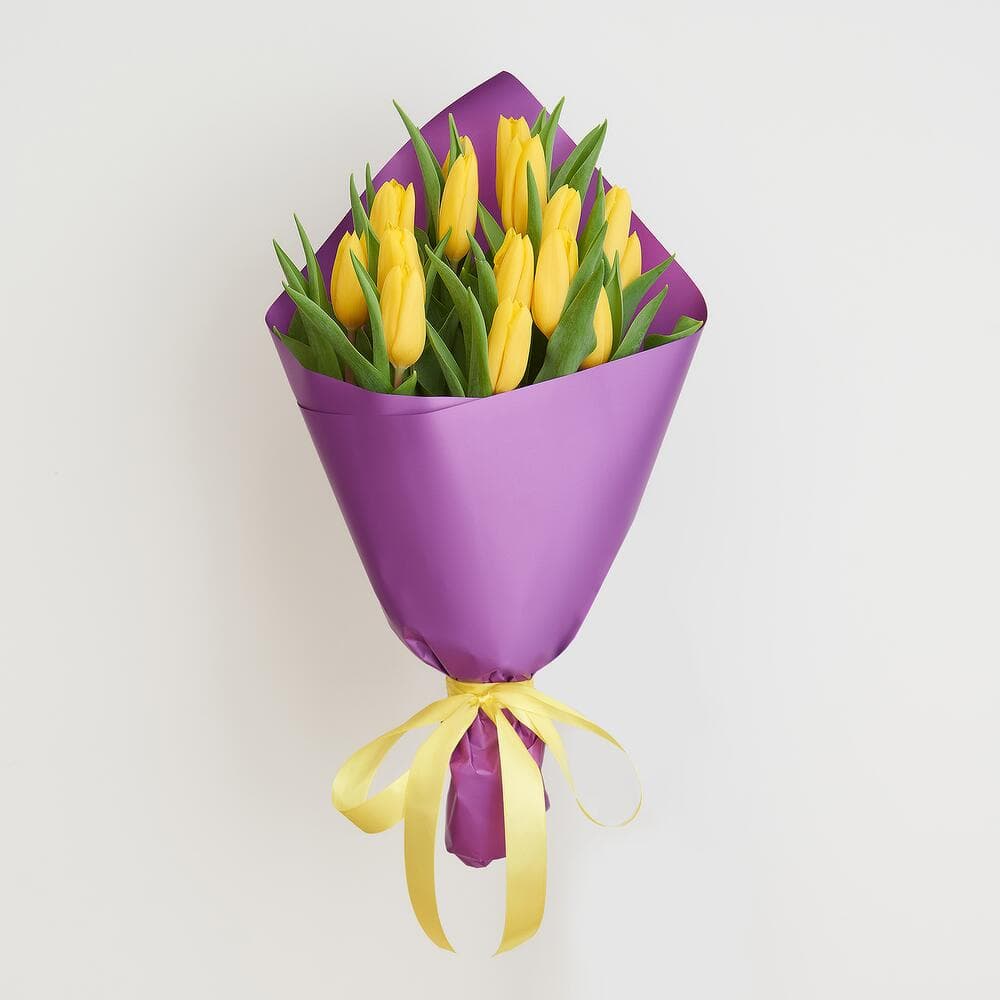 15 желтых тюльпанов — фото 5 — купить в Волгограде — фото 5