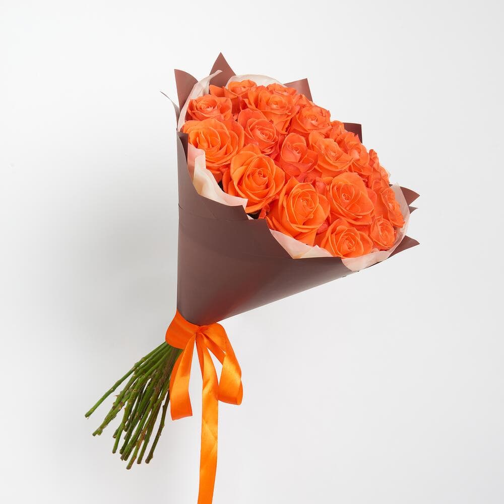 19 оранжевых роз — фото 4 — купить в Волгограде — фото 4