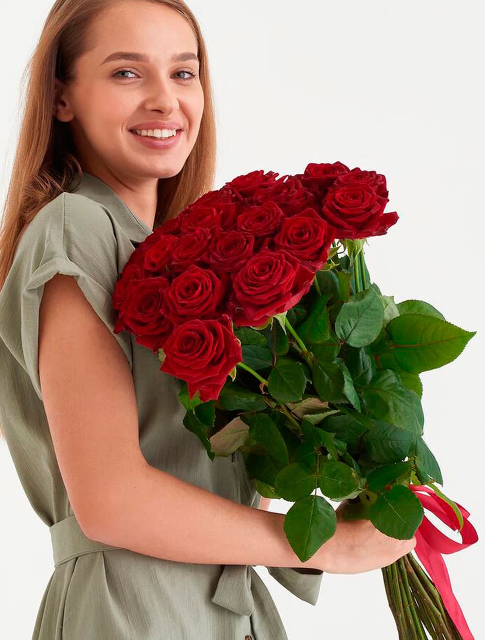 21 красная роза — фото 1 — купить в Сочи