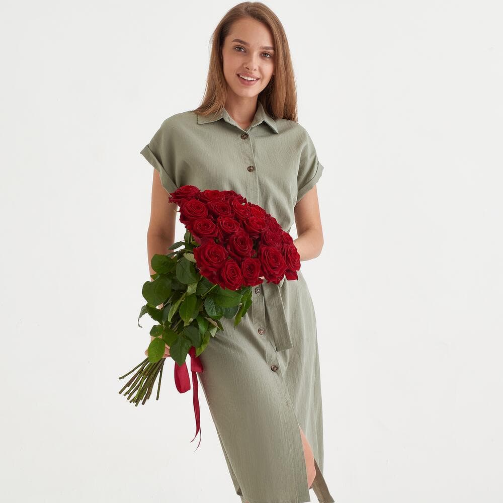 21 красная роза 50 см — фото 5 — купить в Волгограде — фото 5