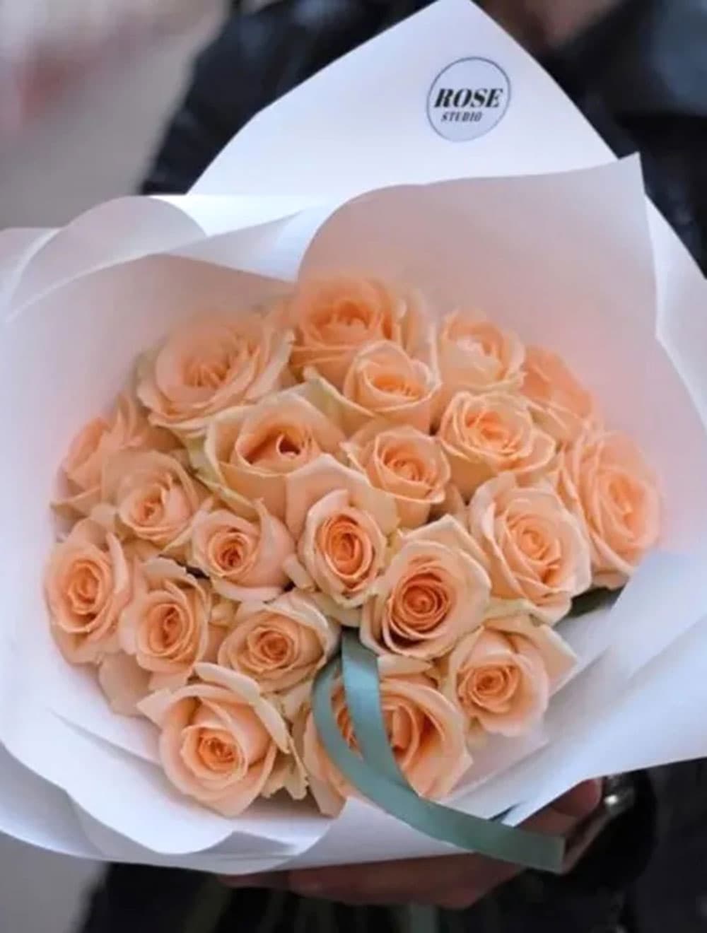 21 персиковая роза — фото 1 — купить в Краснодаре