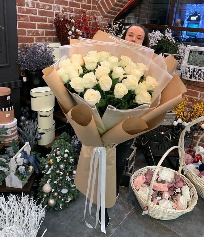 25 ГОЛЛАНДСКИХ РОЗ 80 см — фото 1 — купить в Волгограде