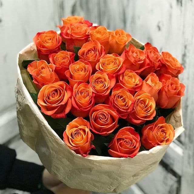 25 оранжевых роз — купить в Волгограде