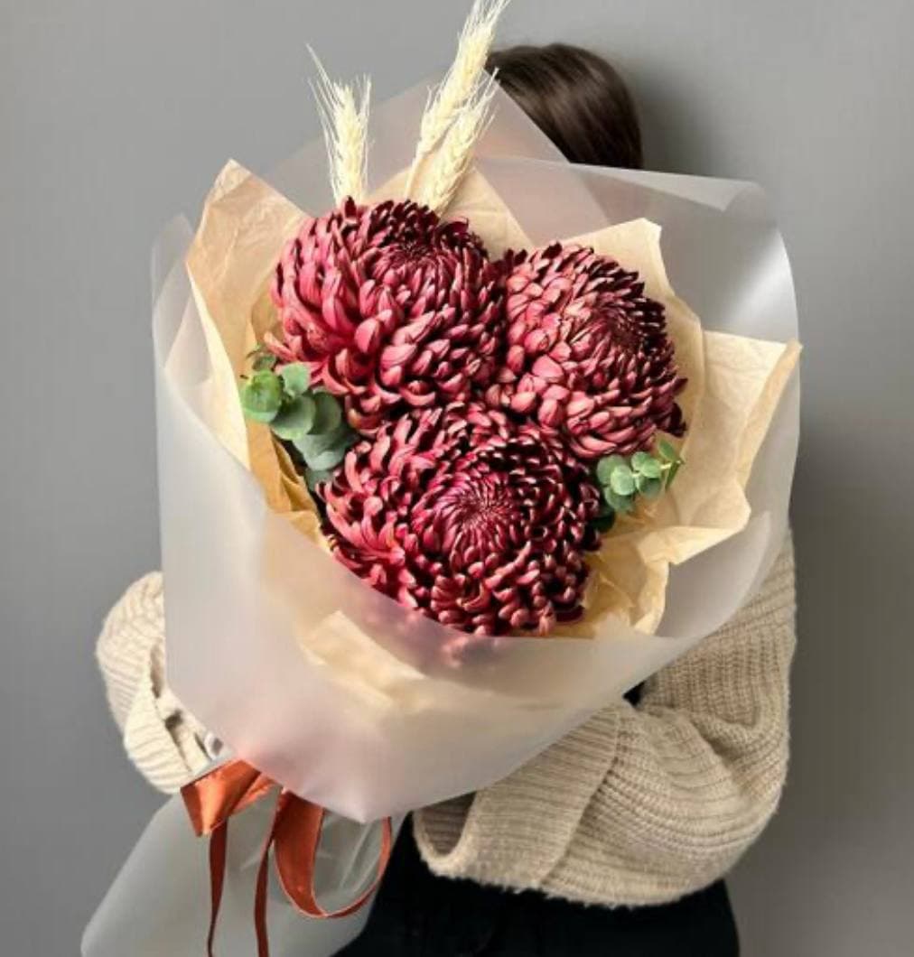 3 хризантемы "Бигуди" — купить в Сочи