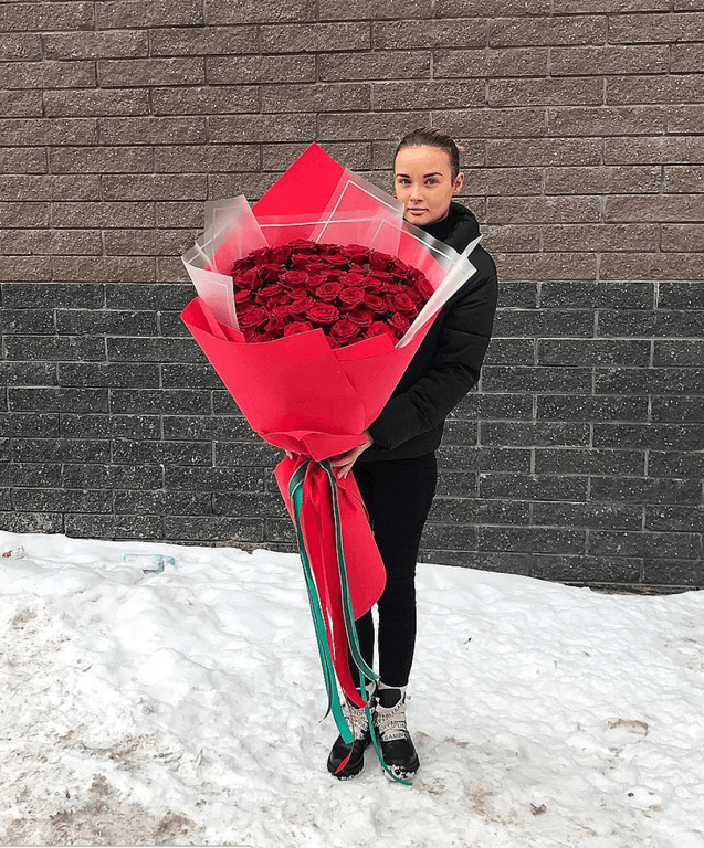 51 красная роза "Wine" — купить в Краснодаре