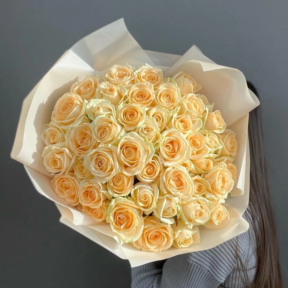 51 персиковая роза — фото 2 — купить в Сочи — фото 2