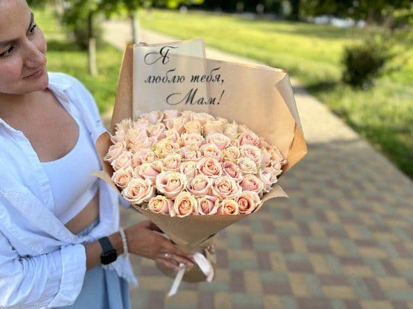 51 роза 40 см нежно розовая — фото 5 — купить в Краснодаре — фото 5