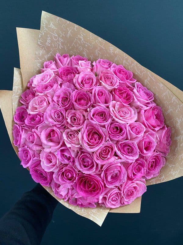51 роза 40 см розовая — купить в Краснодаре