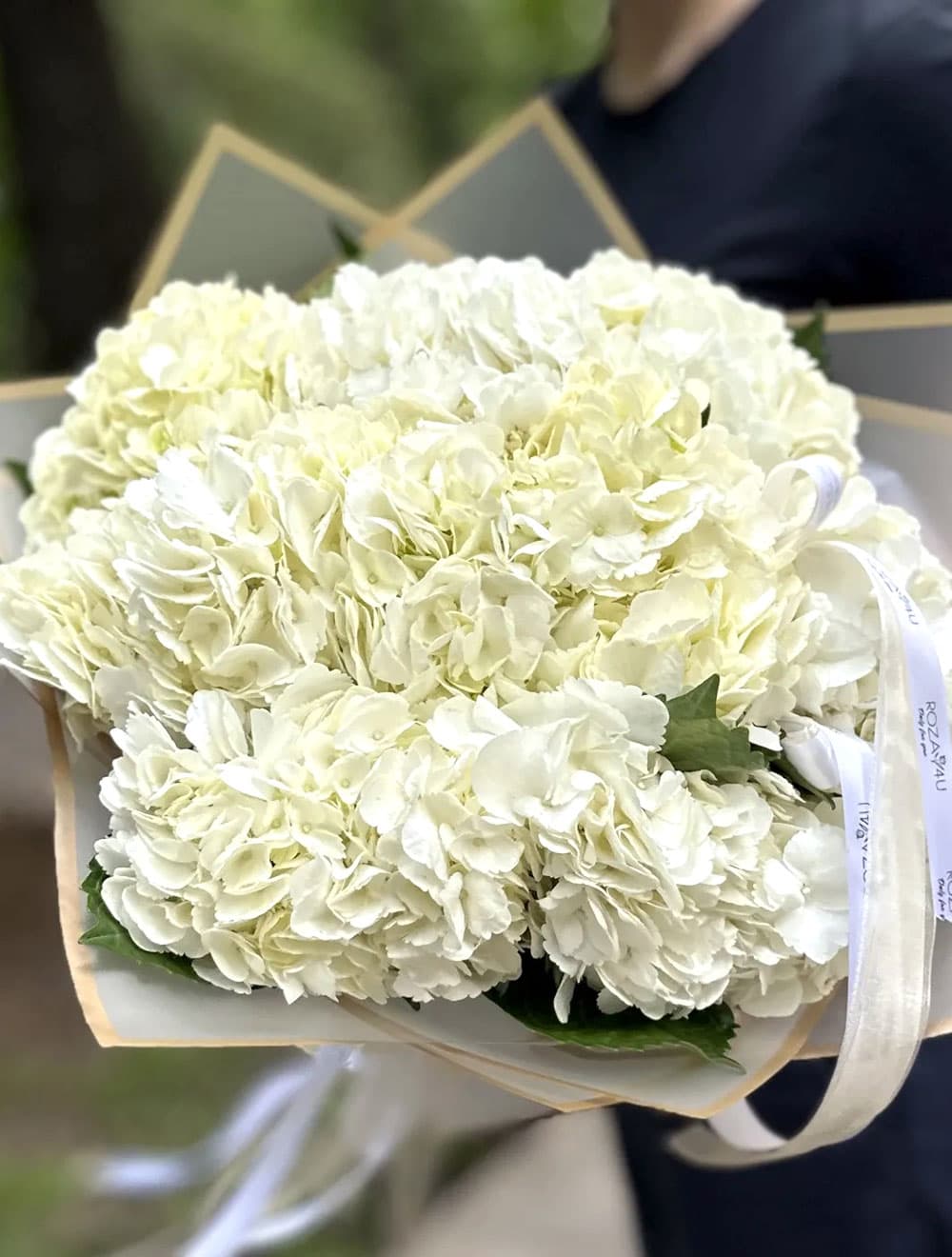 9 белых гортензий — фото 1 — купить в Сочи