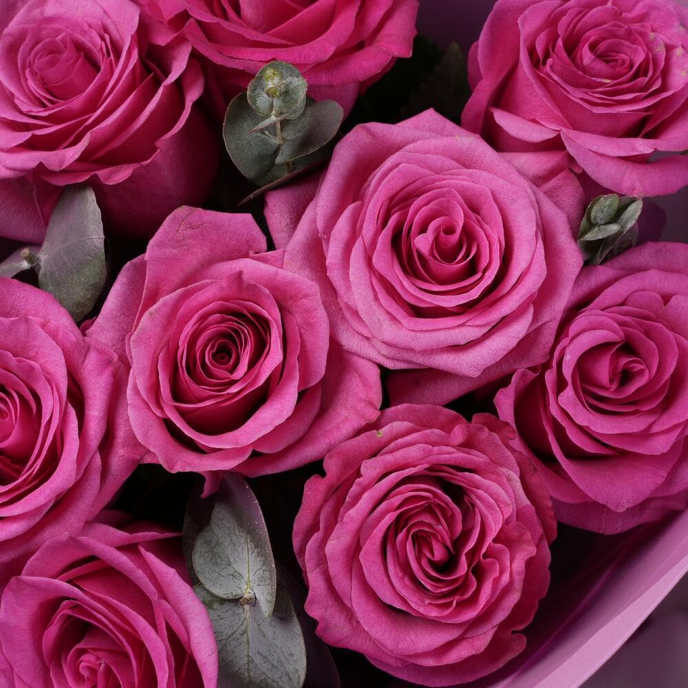 9 розовых роз — фото 2 — купить в Краснодаре — фото 2