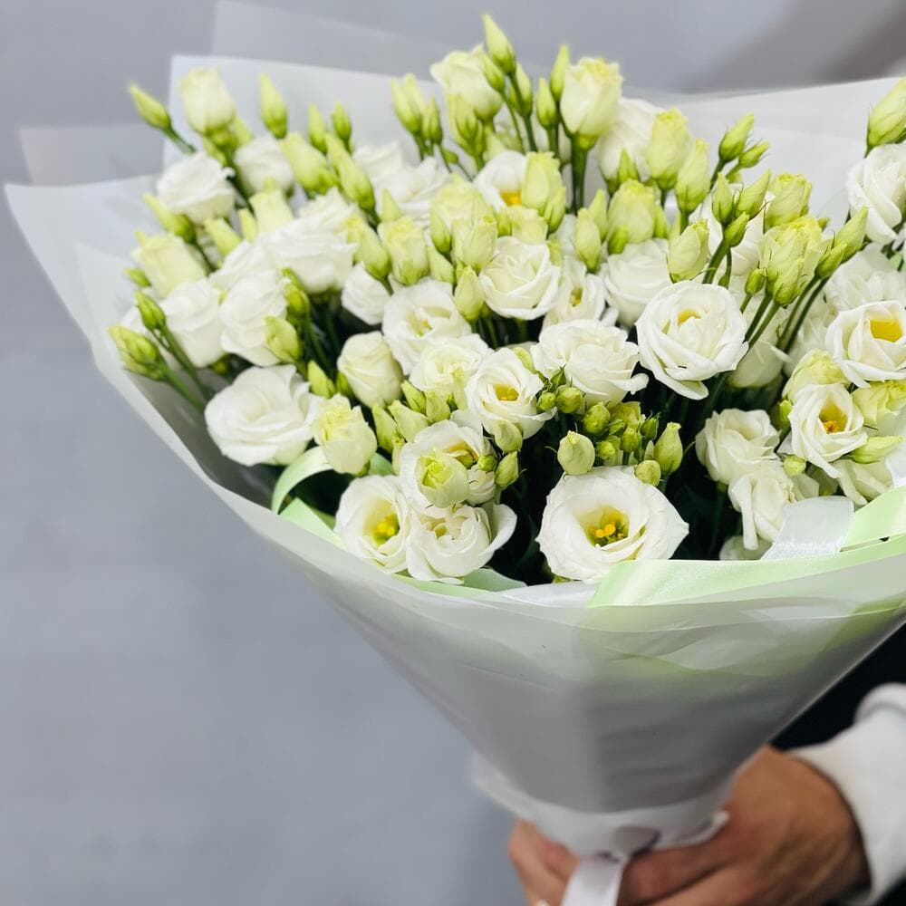 9 веток белой эустомы — фото 2 — купить в Сочи — фото 2