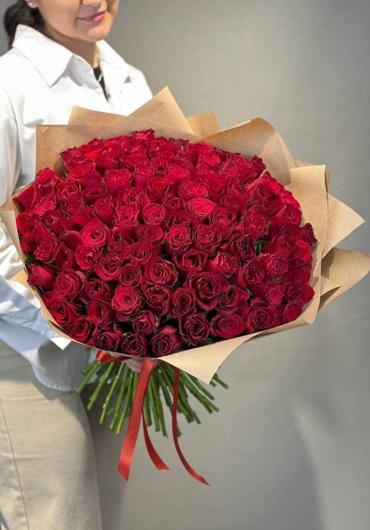 101 роза Кения PREMIUM — купить в Ростове-на-Дону