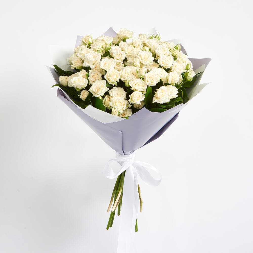 11 белых кустовых роз — купить в Ростове-на-Дону — фото 2