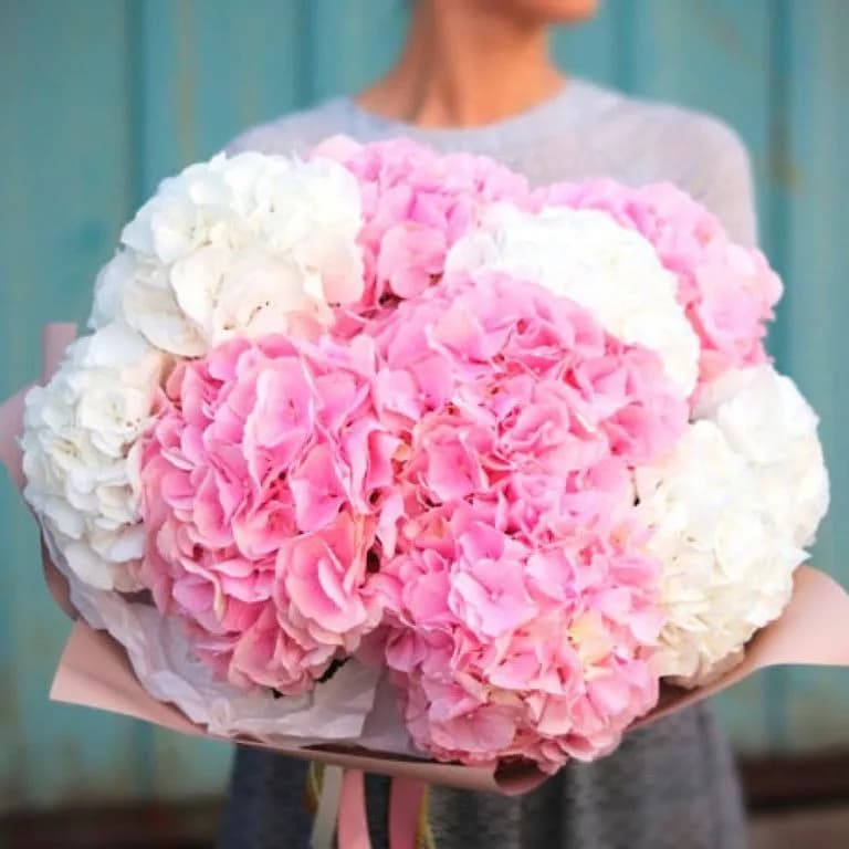 11 голубых гортензий в крафте — купить в Ростове-на-Дону — фото 5