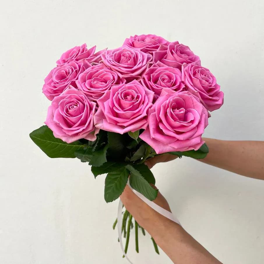 11 розовых роз — купить в Ростове-на-Дону — фото 5
