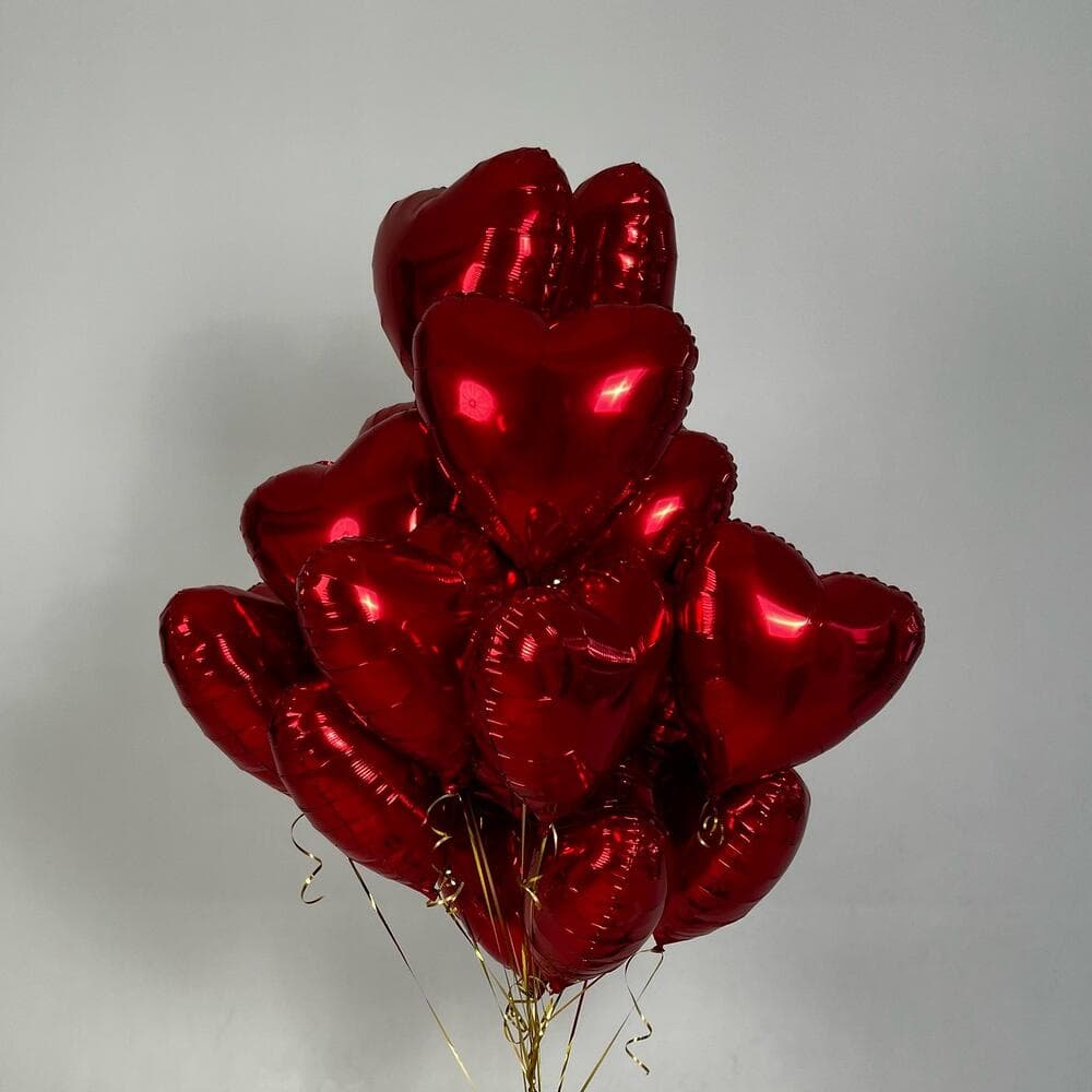15 шаров в виде сердца