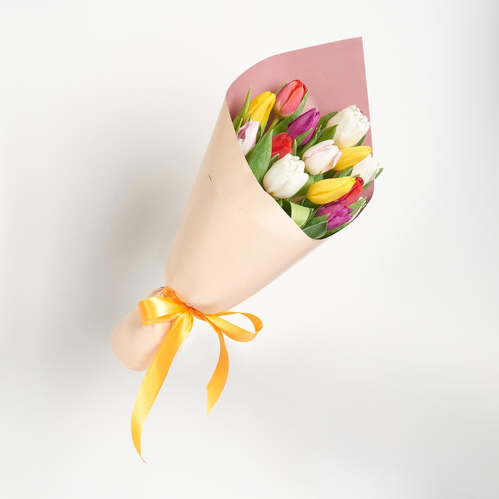 Букет 15 тюльпанов микс — купить в Ростове-на-Дону — фото 3