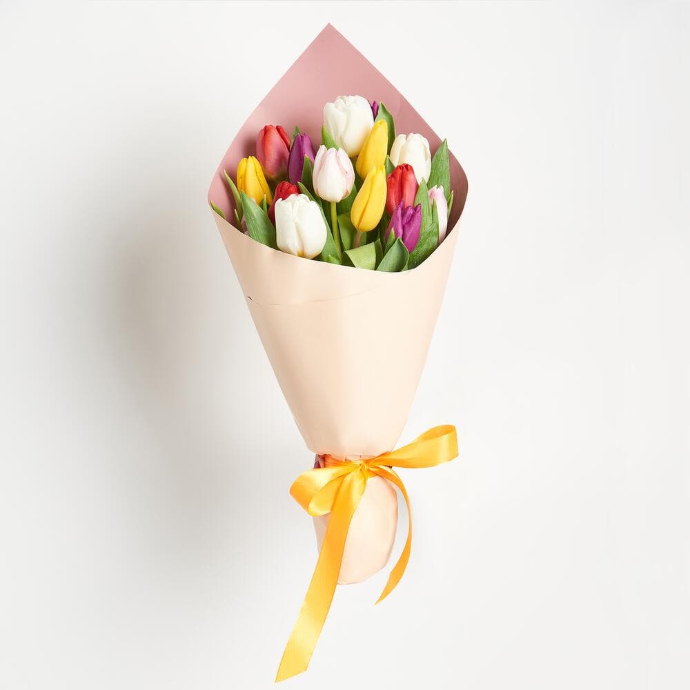 Букет 15 тюльпанов микс — купить в Ростове-на-Дону — фото 4