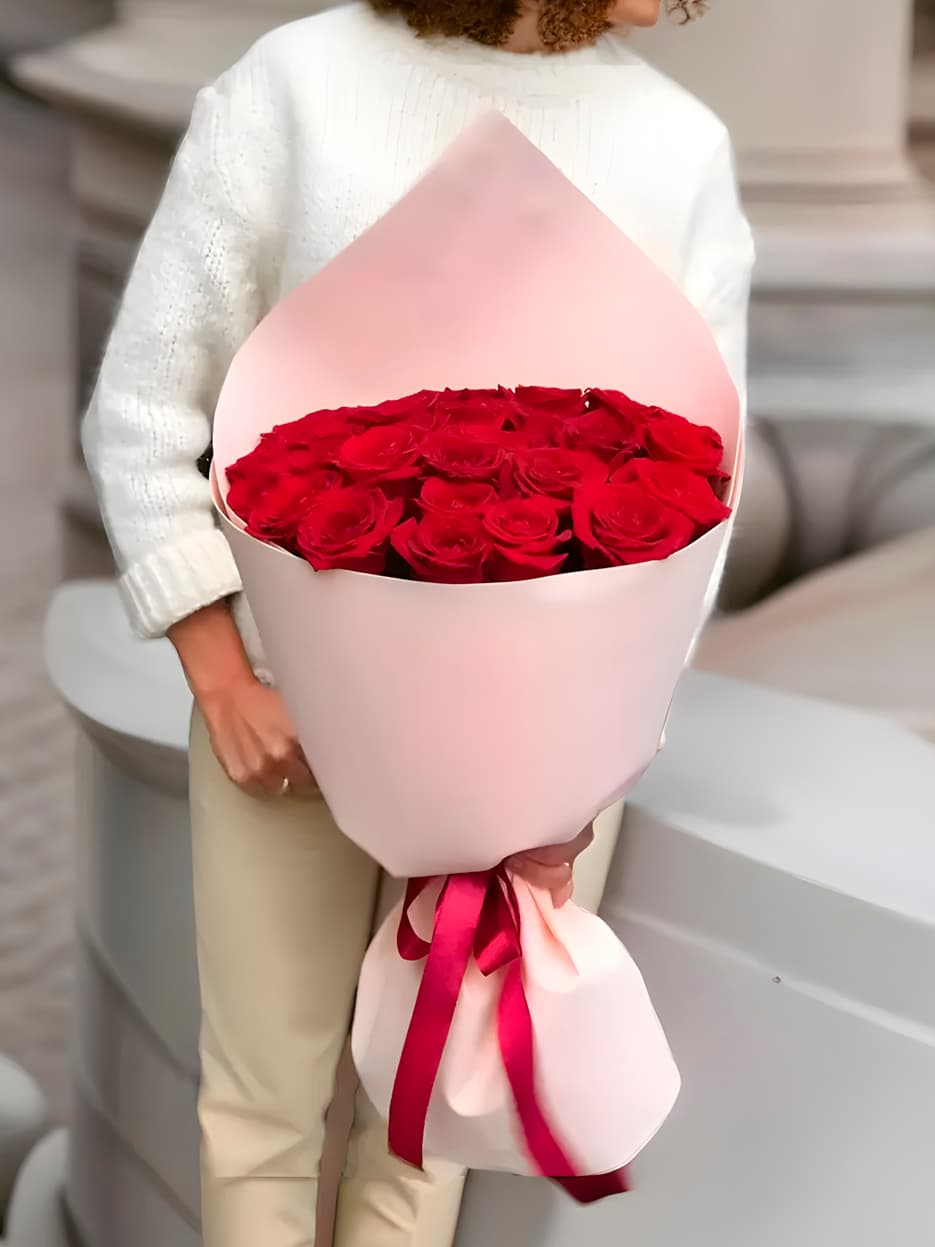 25 роз 50 см цвет на выбор — купить в Ростове-на-Дону