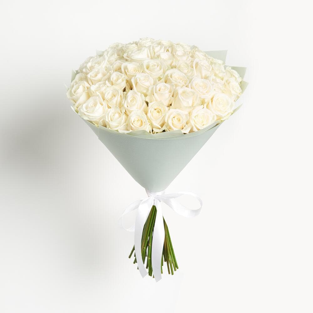 51 белая роза "Sky" — купить в Ростове-на-Дону — фото 4