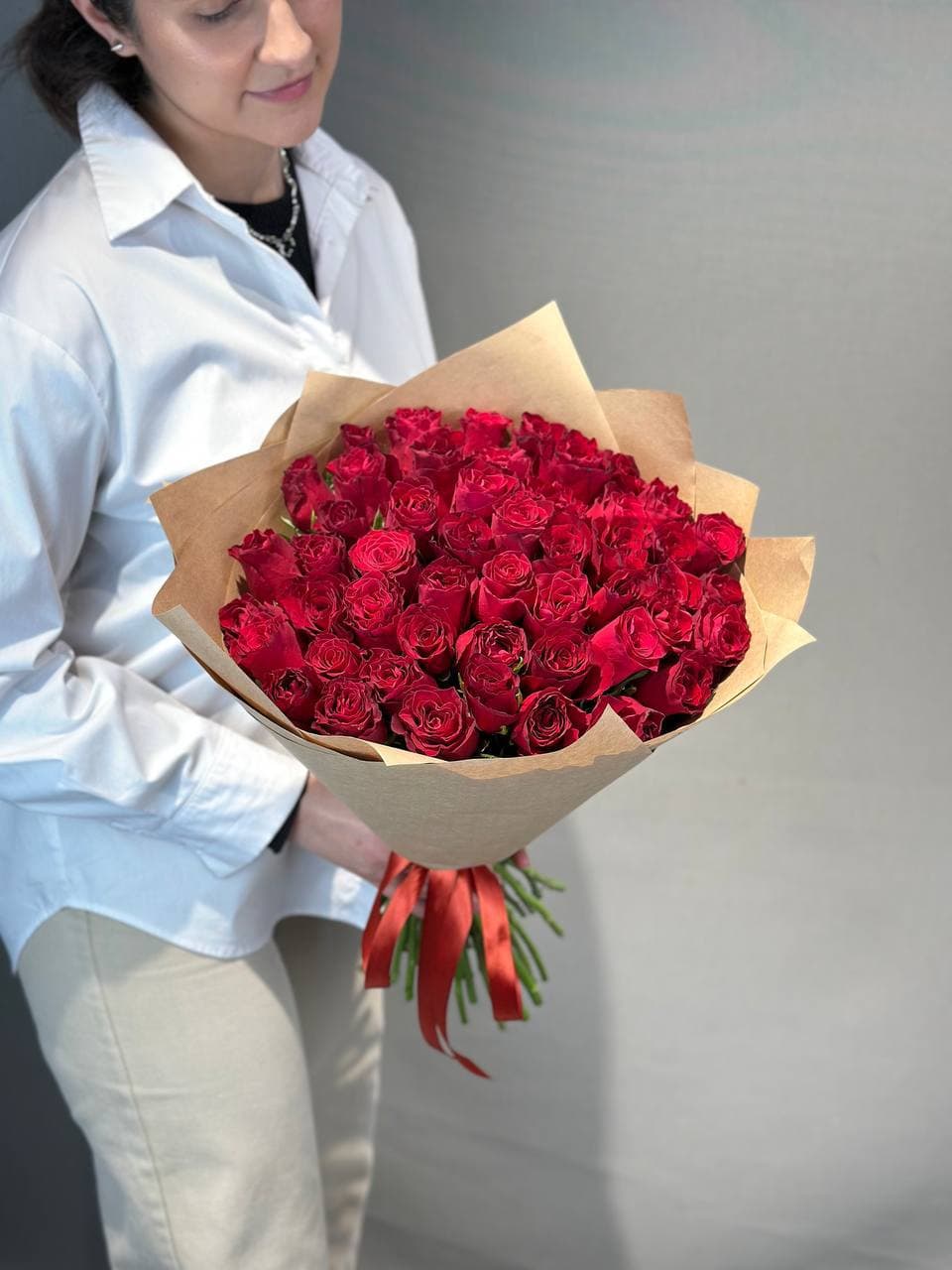 51 роза Кения PREMIUM — купить в Ростове-на-Дону