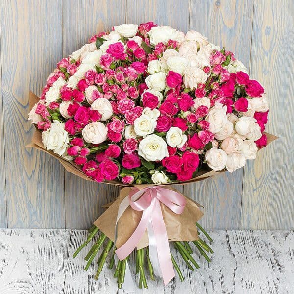 59  кустовых роз 50 см — купить в Ростове-на-Дону