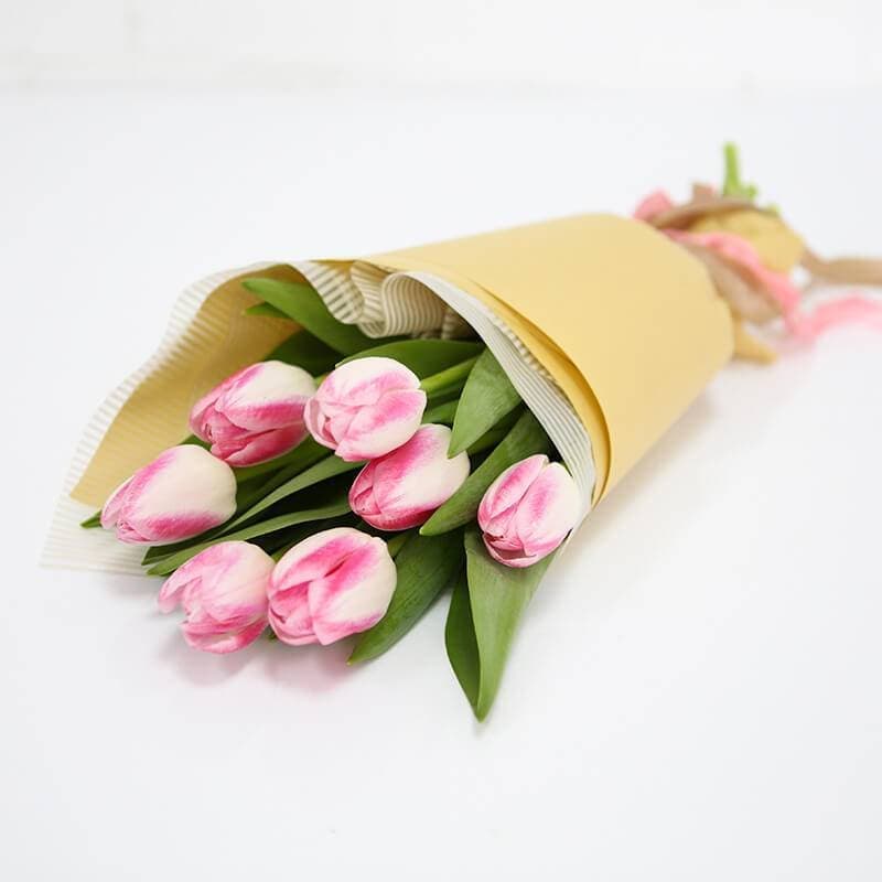 7 розовых тюльпанов — купить в Ростове-на-Дону