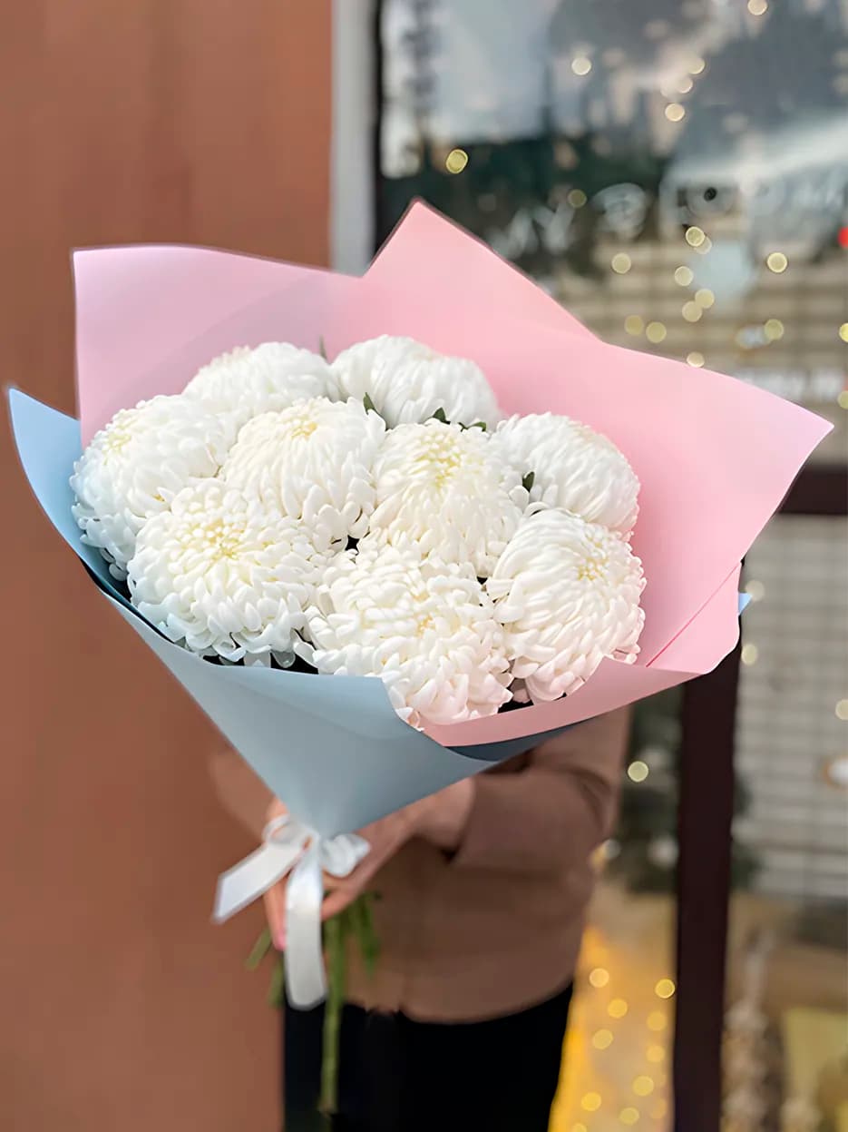 Букет из 9 хризантем — купить в Ростове-на-Дону