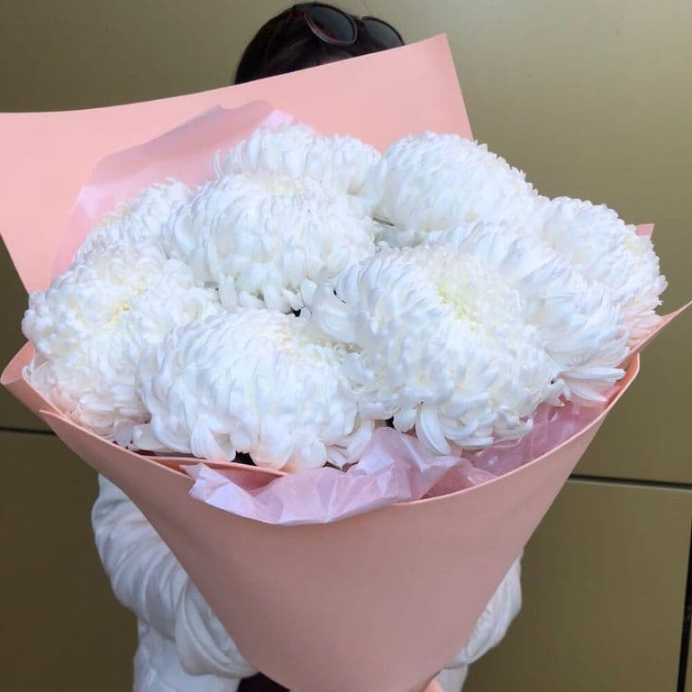 БУКЕТ ИЗ 9 ШАРООБРАЗНЫХ ХРИЗАНТЕМ — купить в Ростове-на-Дону