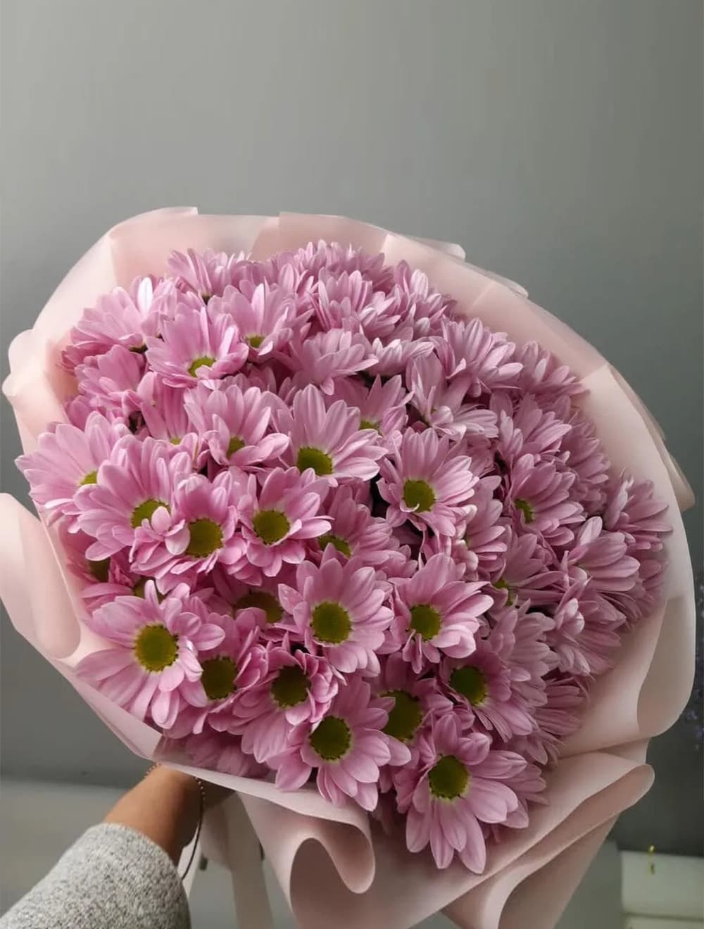 Букет 9 кустовых хризантем (цвет на выбор) — фото 1 — купить в Сочи