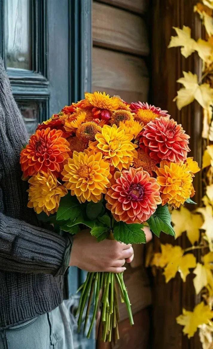 Букет из 15 георгин — купить в Сочи