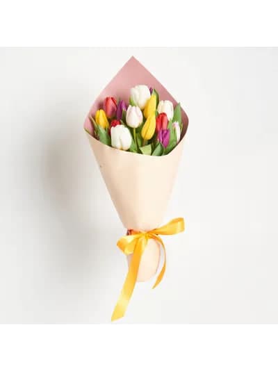 Букет из 15 тюльпанов: микс — фото 5 — купить в Сочи — фото 5