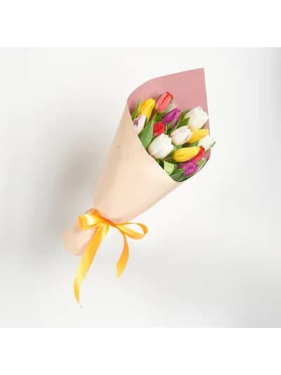 Букет из 15 тюльпанов: микс — фото 2 — купить в Волгограде — фото 2