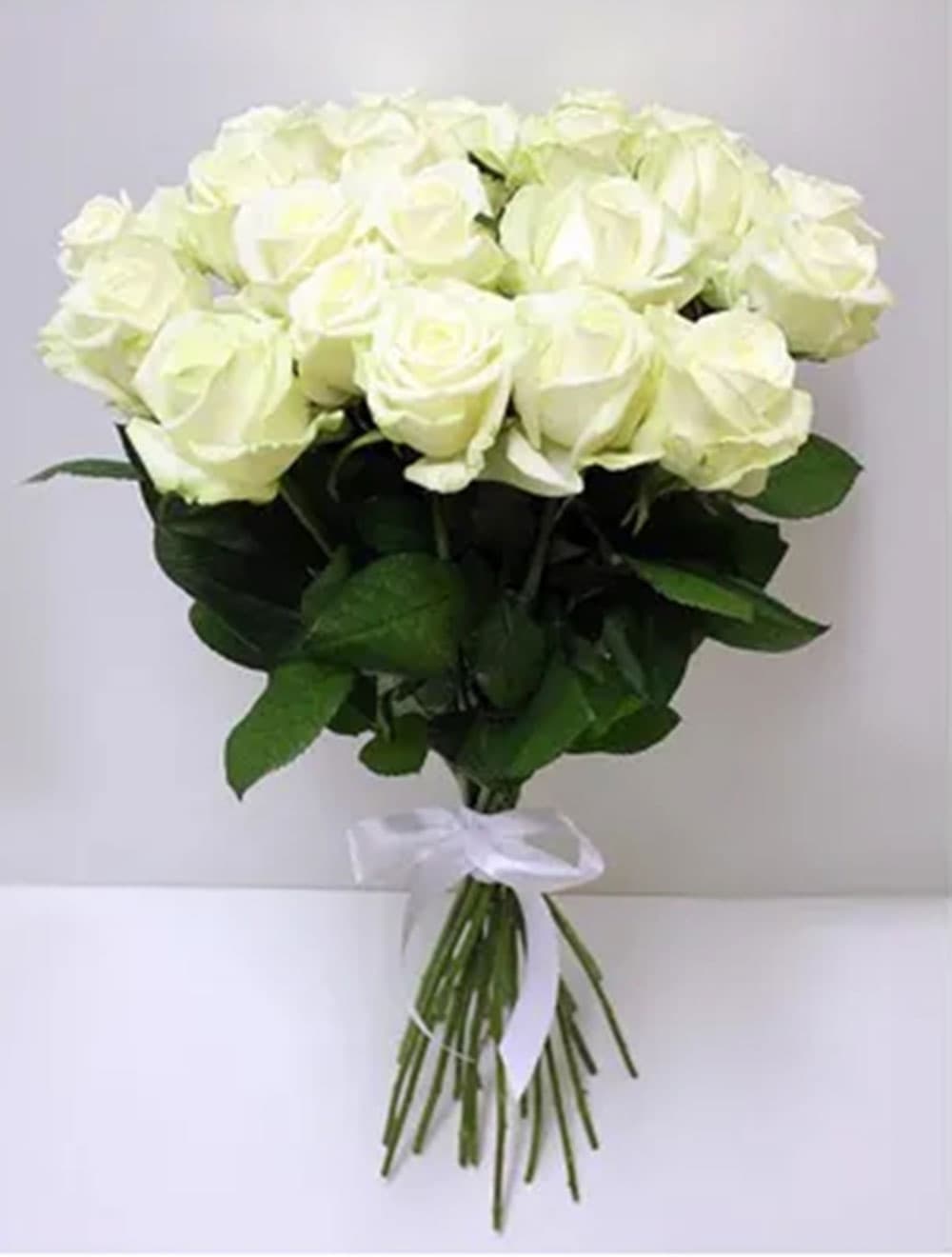 Букет из 21 розы  "Белое искушение" — купить в Сочи