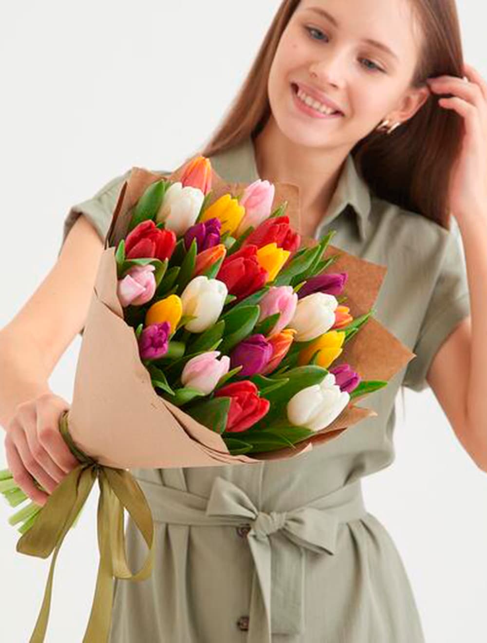 Букет из 25 тюльпанов: микс