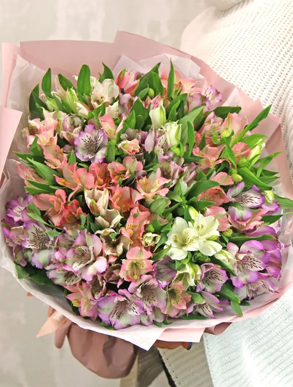 Букет из 31 альстромерии (цвет на выбор) — фото 1 — купить в Сочи