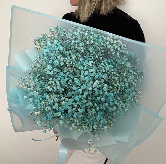 Букет из голубой гипсофилы — купить в Ростове-на-Дону