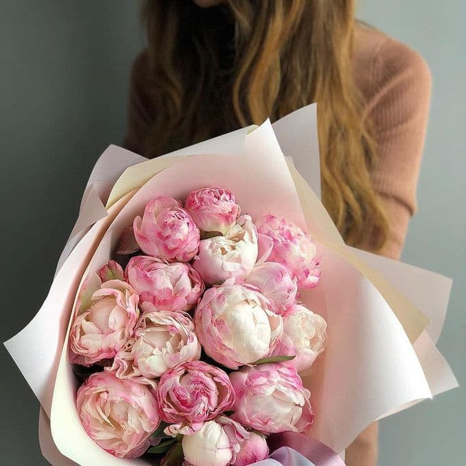 Букет из пионов "Lemonade"