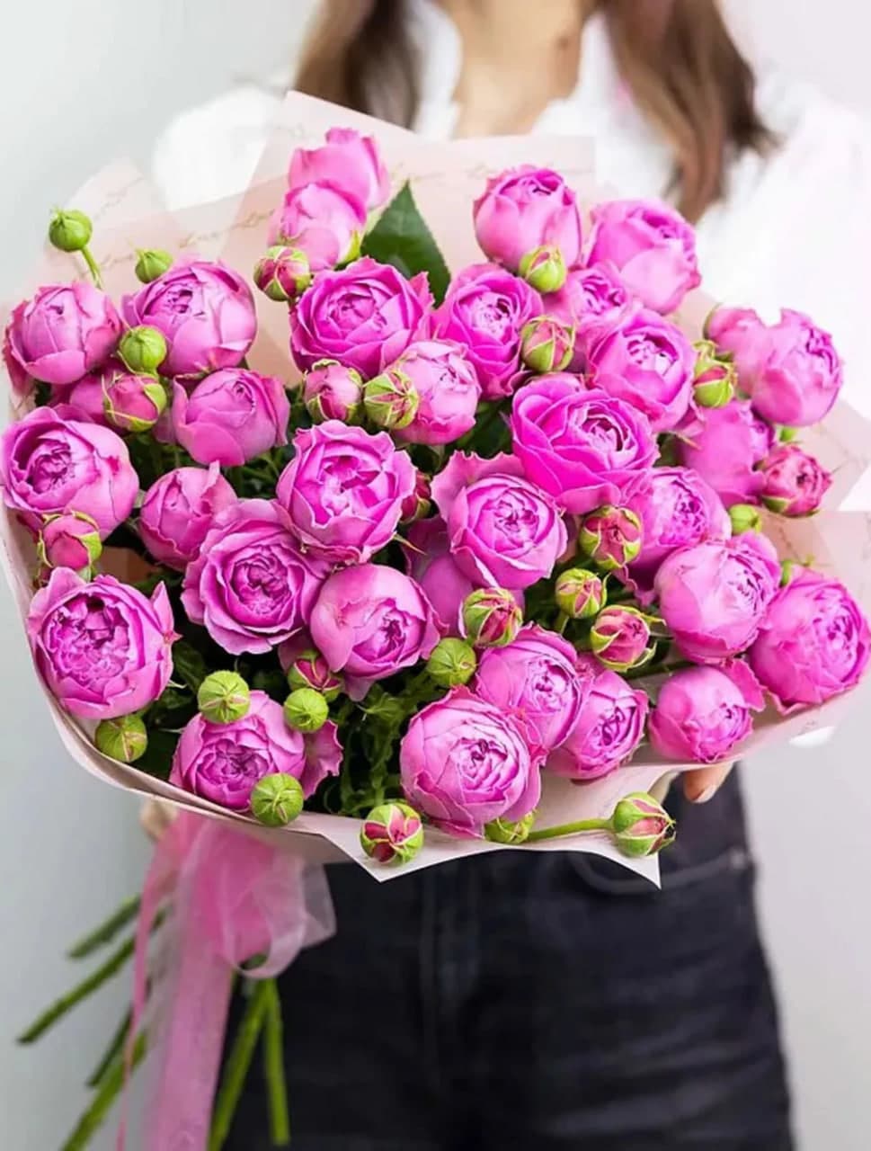 Букет из пионовидной розы "нежность" — купить в Волгограде