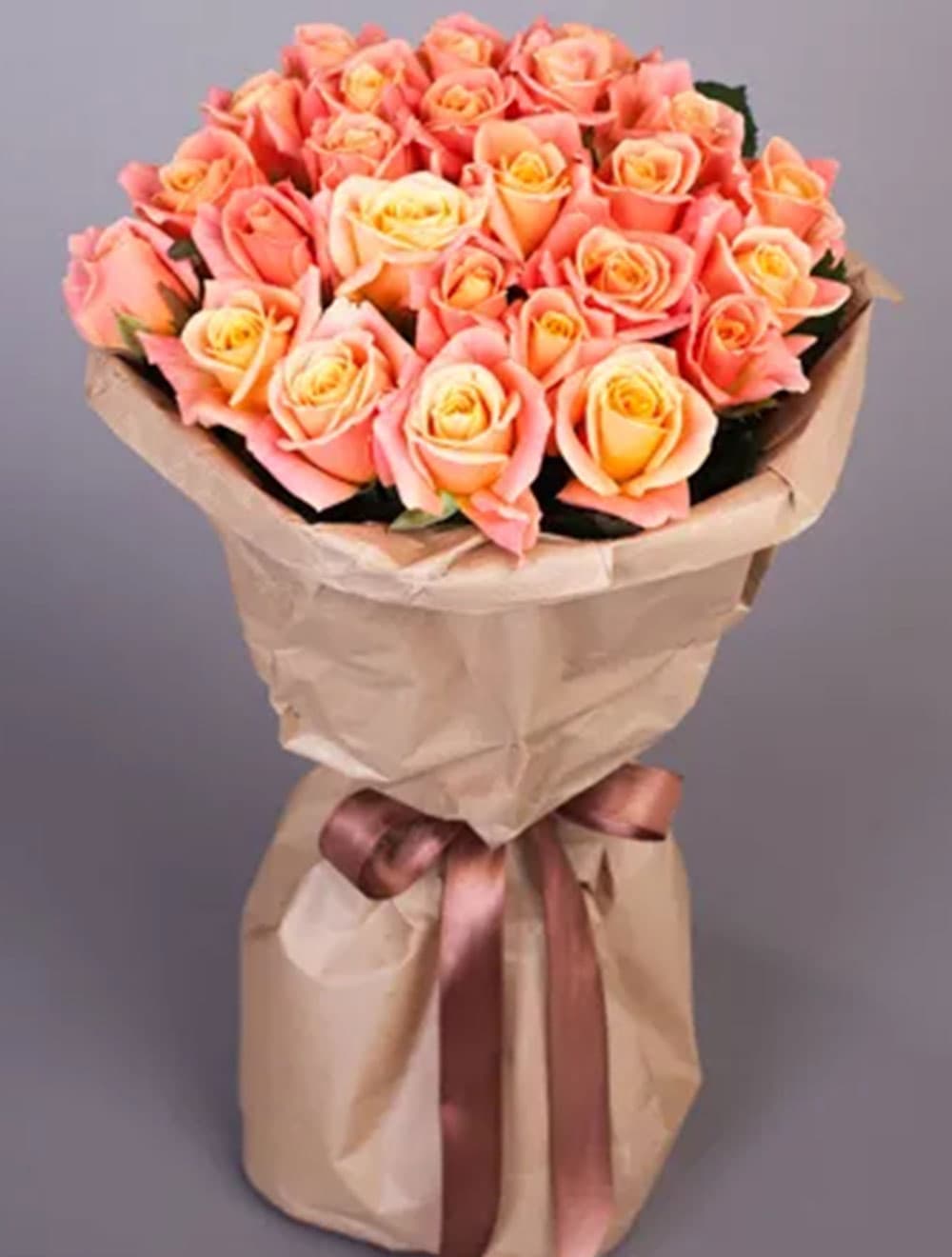 Букет "Нежное прикосновение" из 25 роз Мисс Пигги — купить в Сочи