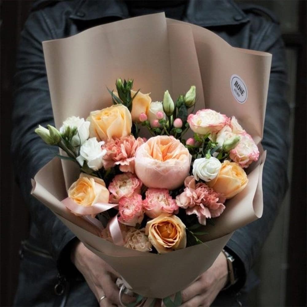 Букет "Peach mood" — фото 1 — купить в Краснодаре