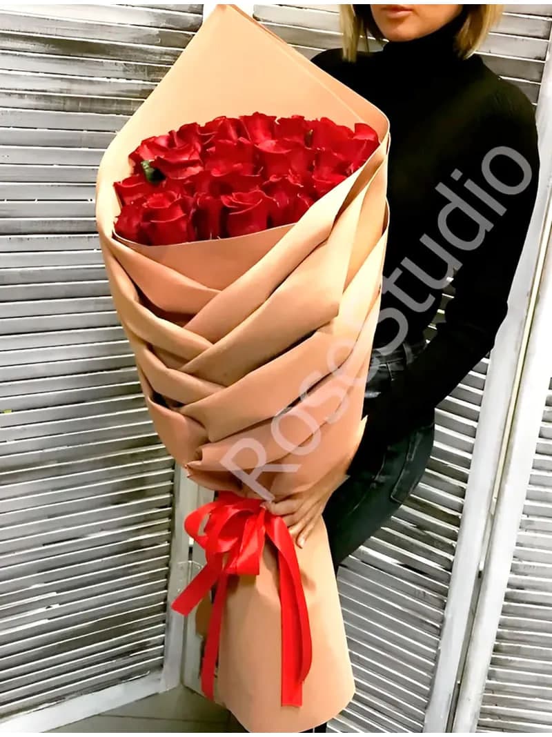 Букет "RedRose" - голландская роза — купить в Краснодаре