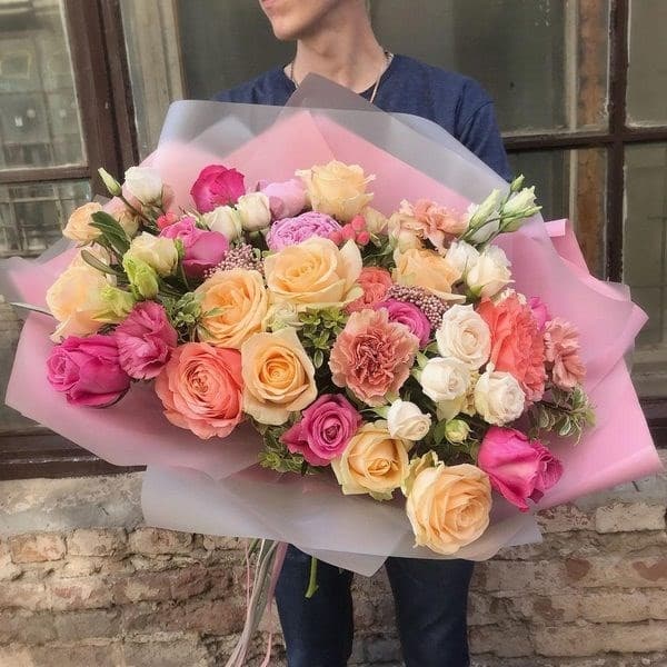 Букет "Розовая пудра" — фото 1 — купить в Волгограде