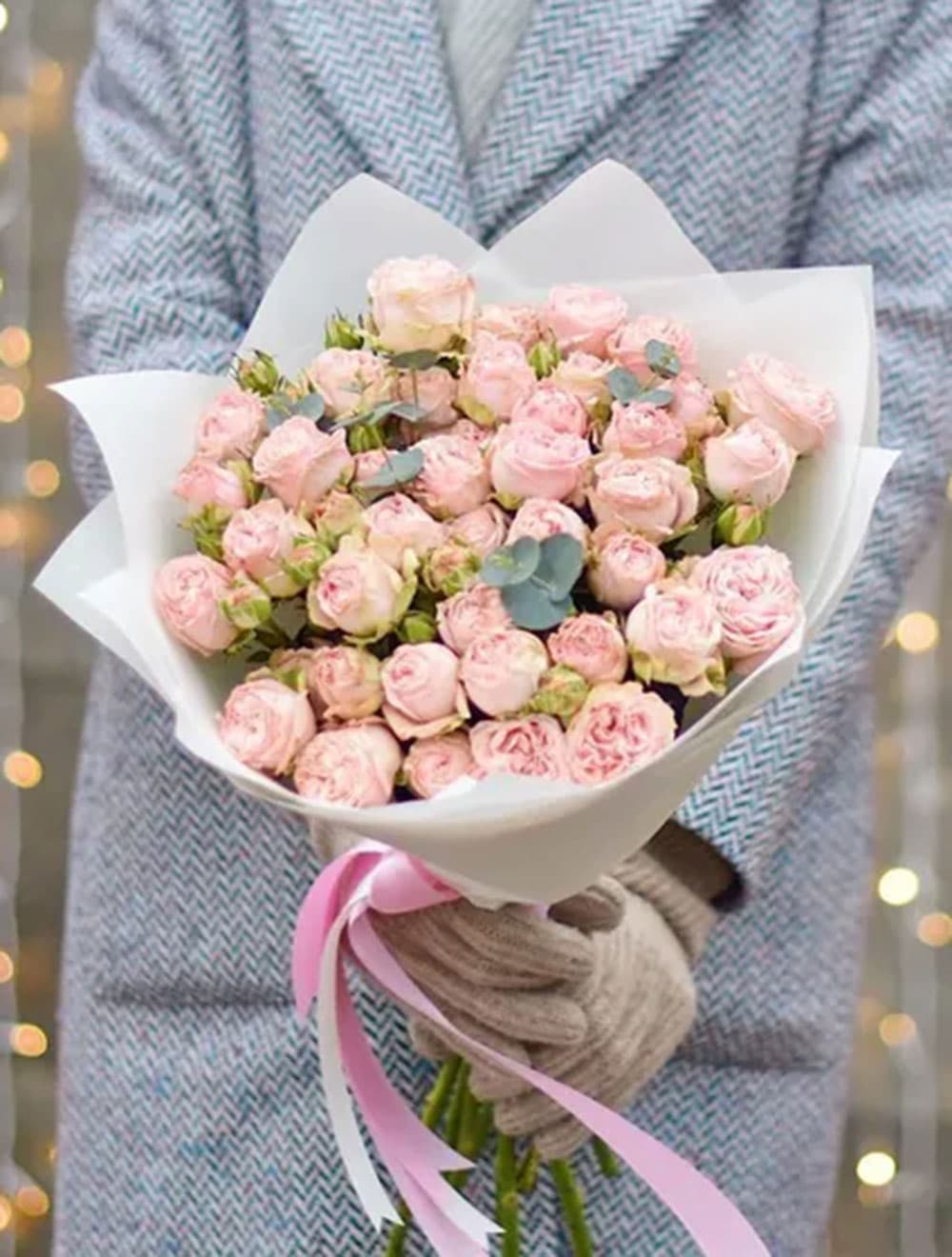 Букет с пионовидной розой "Бомбастик" — купить в Сочи