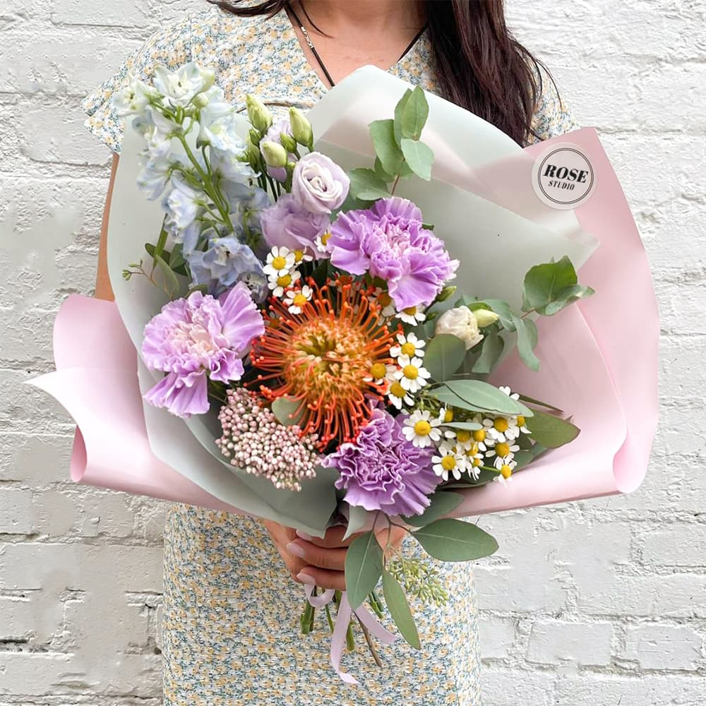 Букет с протеей — фото 1 — купить в Краснодаре