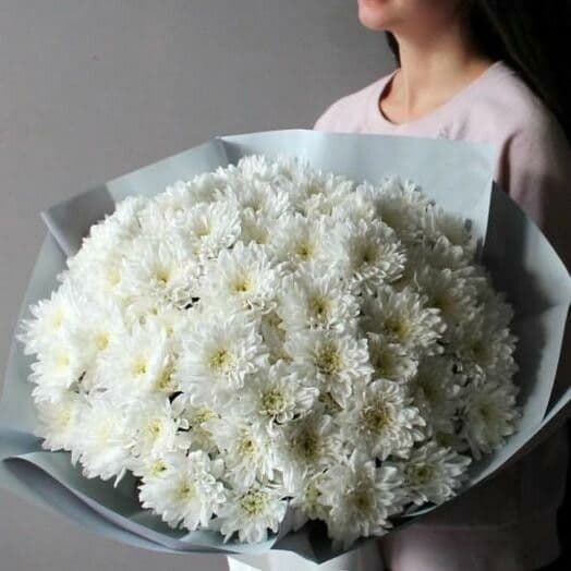 Букет "Снежинка" из хризантем — купить в Ростове-на-Дону